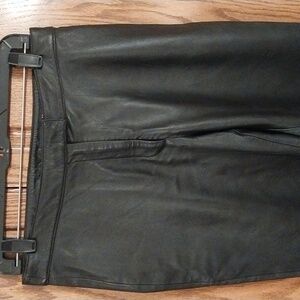 III State Women's Vintage Black Leather Pants Size 8‎ Straight Leg High Rise Y2K